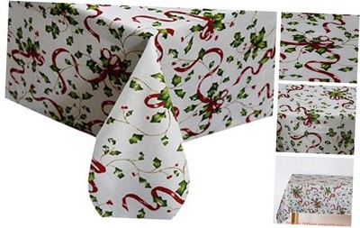  60 X 102 inch 60''X102'' Rectangular Seasonal Christmas 60'' x 102'' Xmas Ribbons