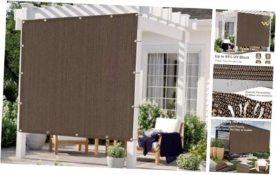  8x12 FT Sun Shade Cloth with Grommets Pergola Shade Cover 95% 0 8'X1 2' Brown