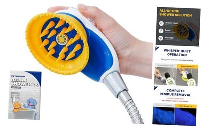 [] Pet Relaxing Grooming Brush Scrubber Shower Wash Head Attachment for Dogs 