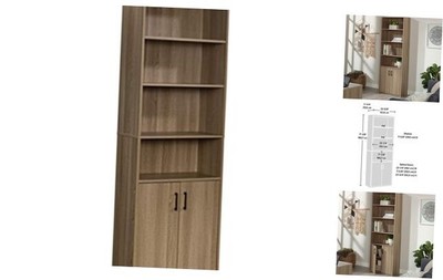  Beginnings With Doors/ Book shelf, Summer Oak finish Bookcase