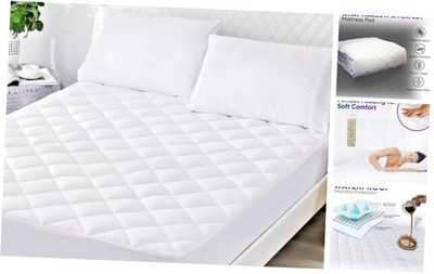 Mattress Pad   Comfortable Quilted Waterproof Mattress Cover with Deep Queen