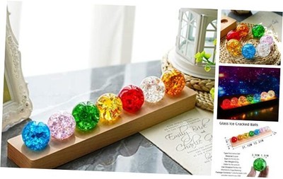 7 Colors 40mm Ice Cracked Balls Crystal Chakra Balls with Set 7-rainbow Balls