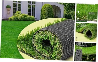 AYOHA Artificial Turf Realistic Synthetic Grass, 1.38'' Pile Height, 4' x 6'