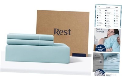  Evercool+ Starter Sheet Set, Queen, Queen (No Flat Sheet) Light Blue