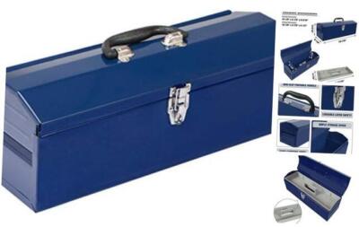  ATB101U Torin 19'' Hip Roof Style Portable Steel Tool Box with Metal Latch 