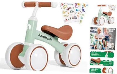 Balance Bike 1 Year Old, 10-24 Months Baby Balance Bike Toys, No Light Green