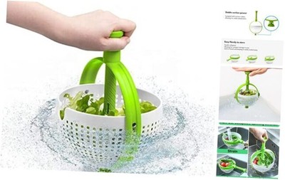  Salad Spinner, Multi-Use Kitchen Collapsible Spinning Colander with Handle, 