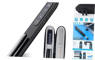  Presentation Clicker with Case, Wireless Presenter Remote Classic+Case