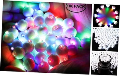  100pcs/lot 100 X Multicolor Round Led Flash Ball Lamp Balloon Multi-color New