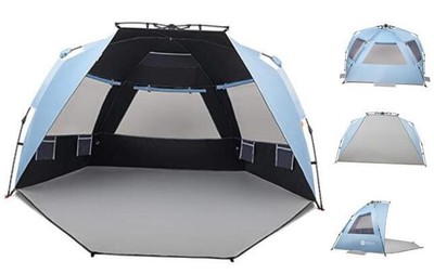 Instant Shader Dark Shelter XL Beach Tent 99'' Wide for Dark Shelter - Sky Blue