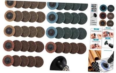 2 Inch Sanding Discs 46Pcs Roll Lock Quick Change Discs 1Pcs 1/4'' Disc Pad 