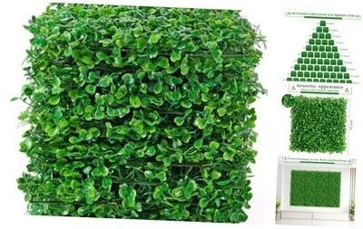  Grass Wall Panels - Pack of Artificial Boxwood Panels with0 10 x 10 inch 10