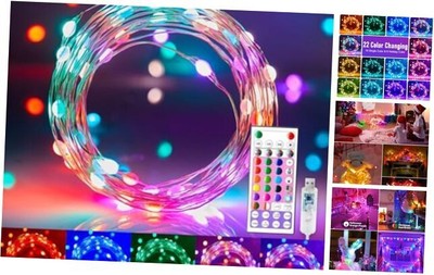 Fairy Lights Color Changing - 200 LED String Lights with Remote 66 FT 22 Colors