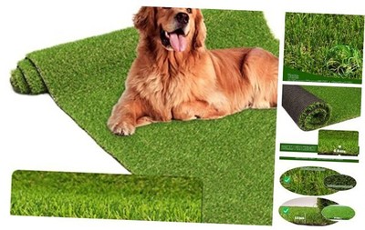 AYOHA Artificial Turf 4'11'' x 8' Realistic Fake Grass, 0.8'' Pile 5 x 8 Feet