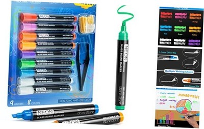 For Glass, Window Markers For Chisel Tip (neon)
