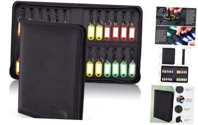 Portable Key Organizer Case, Waterproof Key Organizer Box with 24 Key Hooks 