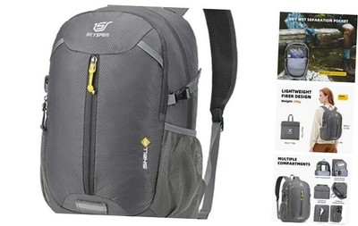  Packable Hiking Backpack - 20L Travel Backpacks for Women Men Darkgray