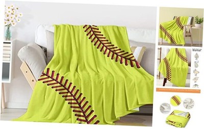  Blanket Gift for Girls Youth Gifts for Team, Soft Fuzzy Throw 50''x40'' Softball