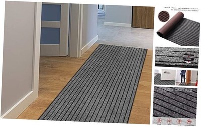AYOHA Runner Rug Indoor/Outdoor Carpet for Hallway Kitchen 2' x 6' Strip/Grey
