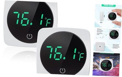 2 Pcs Digital Aquarium Thermometer Fish Tank Thermometer Accurate LED Display 