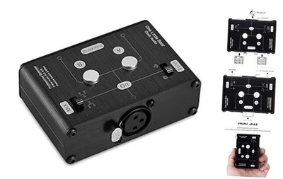 2 Way XLR Balanced Stereo Audio Switcher Passive A/B Mini Switch Box 1-IN-2-OUT