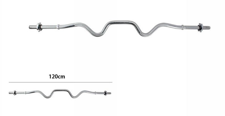 Bilanciere Curl Curvo Angolato Ez Da 120cm Asta Palestra Bodybuilding dfh
