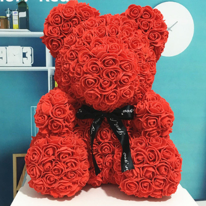 15 Red Rose Teddy Bear Flower Gift For Girlfriend Birthday