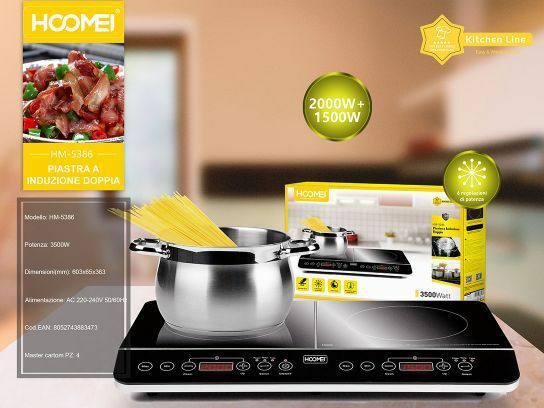 Doppia Piastra Induzione  Piano Cottura 2000w + 1500w Cucina Hoomei Hm-5386