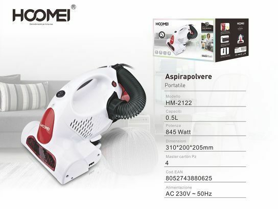 Aspirapolvere Portatile 845 W Filtraggio Multi Ciclonico Hoomei Hm-2122