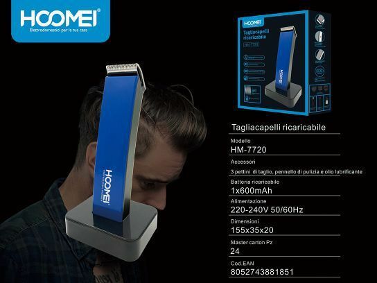 Tagliacapelli Senza Fili Ricaricabile Professionale Rasoio Uomo Hoomei Hm-7720