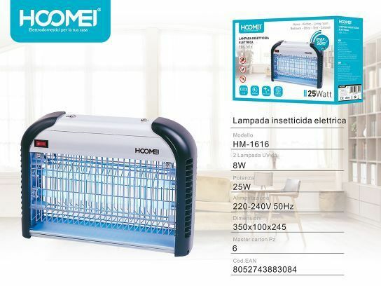 Zanzariera Elettrica Lampada Led Giardino Insetticida Zanzare 25w Hoomei Hm-1616