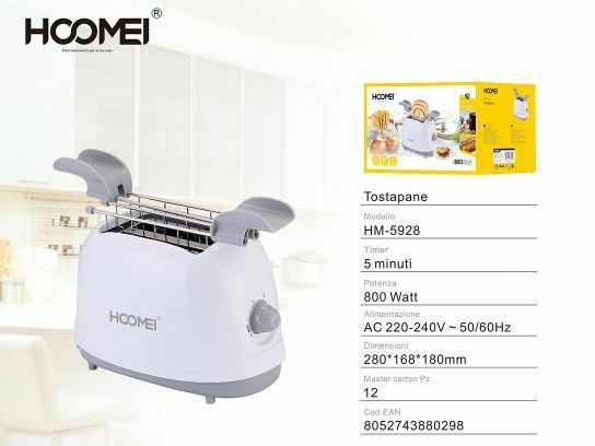Tostapane 800w Con Pinze Estraibili 2 Livelli Di Cottura Vassoio Hoomei Hm-5928