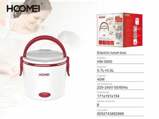 Termos Alimenti 40w 0.7lt+0.5lt Contenitore Porta Pranzo Elettrica Hoomei Hm5650