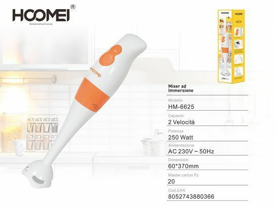 Mixer Ad Immersione Multifunzione 2 Velocita' 250 W Cucina Hoomei Hm-6625