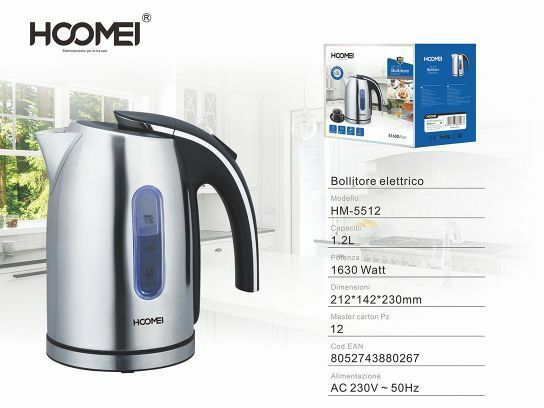 Bollitore Elettrico 1630 Watt 1.2 Litri Per Te' Tisane Infusi Hoomei Hm-5512