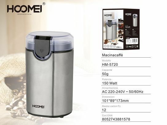 Hoomei Macina Caffe' Professionale 150 Watt 50gr Hm-5720 Base Con Avvolgicavo