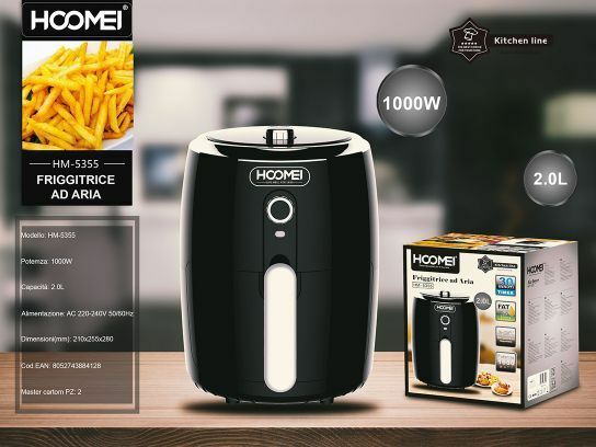 Friggitrice Ad Aria Calda Elettrica Senza Olio 1000w Hoomei Casa Cucina Hm-5355