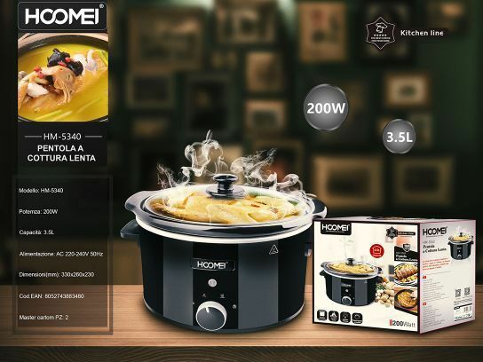 Pentola A Cottura Lenta Hoomei 200W Hoomei HM-5340 Capacitá 3,5 Litri