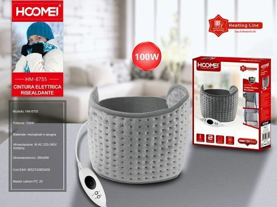 Termoforo Cuscino Termico Lombare Cintura Elettrica Schiena Hoomei Hm-8755