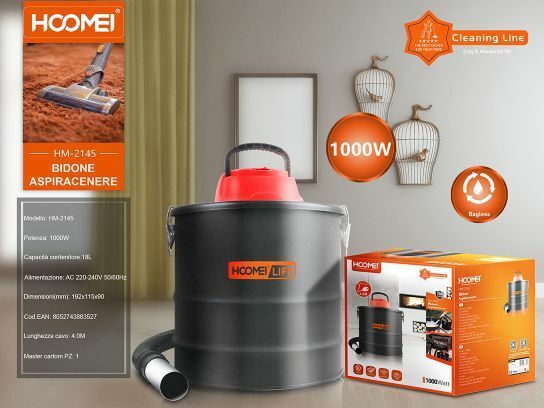 Bidone Aspiracenere 18l 1000w Hoomei Hm-2145 Vacuum Cleaner