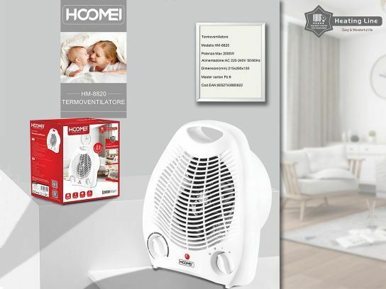 Stufa Termoventilatore Convertitore Aria Stufetta Elettrica 2000w Hoomei Hm-8820