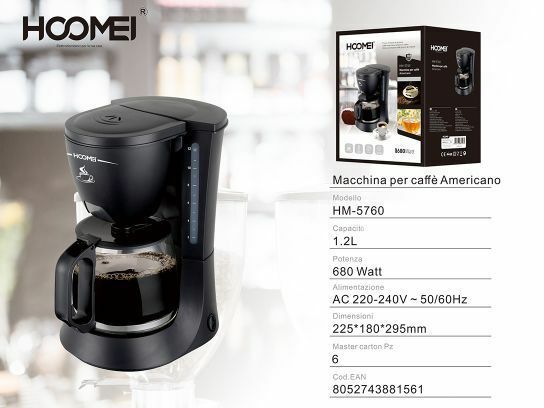 Macchina Per Caffe' 10 Tazze 680 Watt 1.2 Lt Americano Hoomei HM-5760