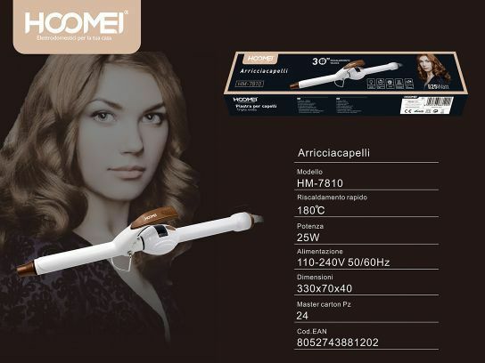 Ferro Capelli Ondulati Effetto Ricci Arricciacapelli Professionale Hoomei Hm7810