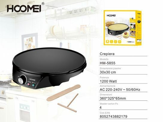 Crepiera Piastra Macchina Per Crepes 1200W Hoomei HM-5855