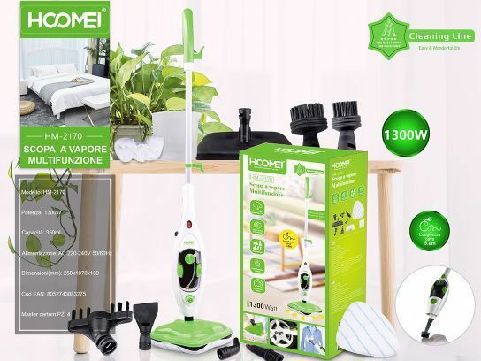 Scopa Elettrica A Vapore Multifunzione 5in1 1300W Hoomei Hm-2170