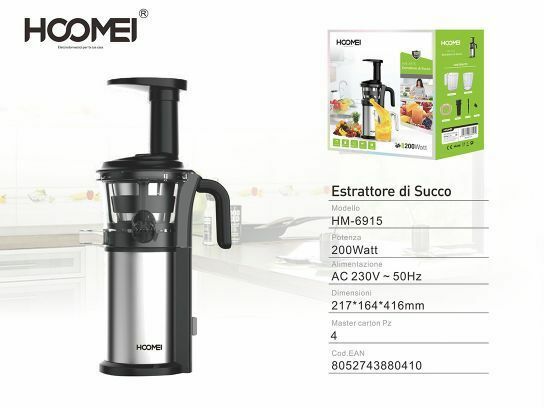 Centrifuga Estrattore Di Succo Frutta Verdura 200 Watt Hoomei Hm-6915 Cucina