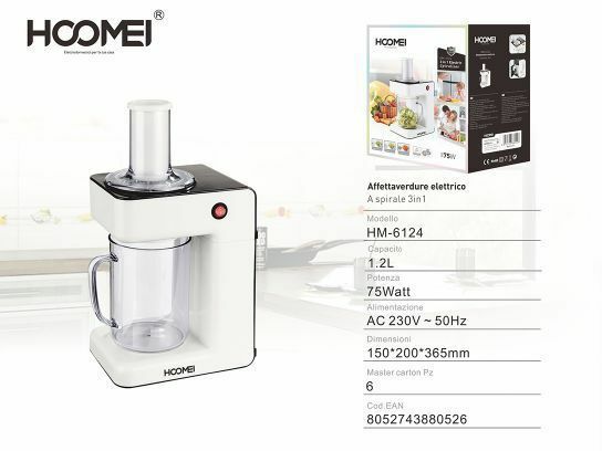 Tritaverdure Affettaverdure Elettrico 3In1 Taglia Verdure 1,2lt 75w Hoomei 6124