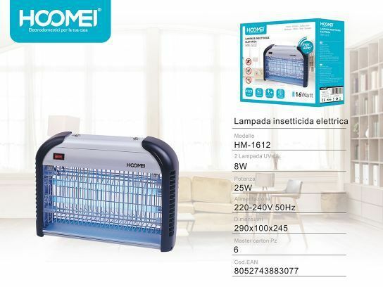 Zanzariera Elettrica Lampada Led Giardino Insetticida Zanzare 16w Hoomei Hm-1612