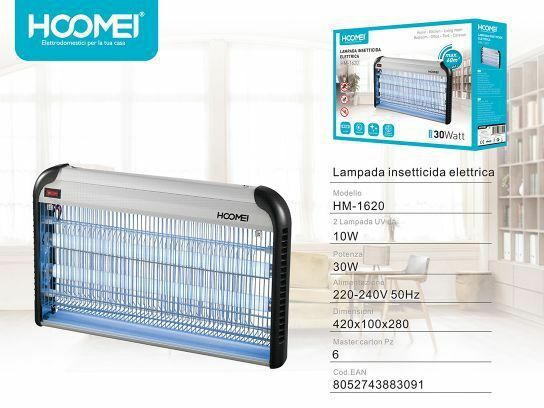 Zanzariera Elettrica Lampada Led Giardino Insetticida Zanzare 30w Hoomei Hm-1620