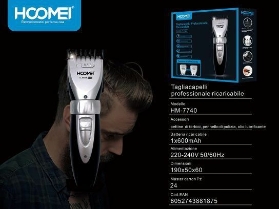 Tagliacapelli Senza Fili Ricaricabile Professionale Rasoio Uomo Hoomei Hm-7740
